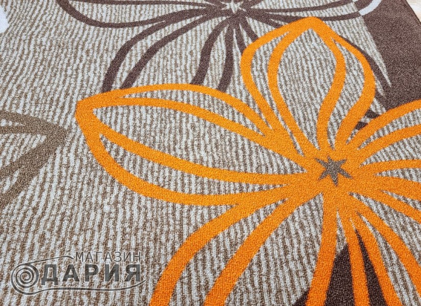 Мокетен килим ERIKA 8013 beige/orange елипса